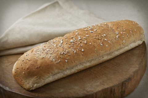 Baguette, Wheat, Oat Top, 12" Hinged (4 Pack)